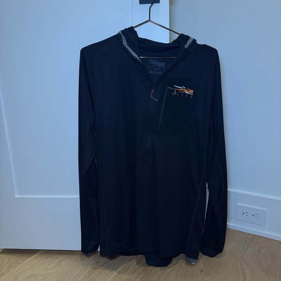 Men’s Sitka Black Core Lightweight Hoodie XLarge - Picture 1 of 7